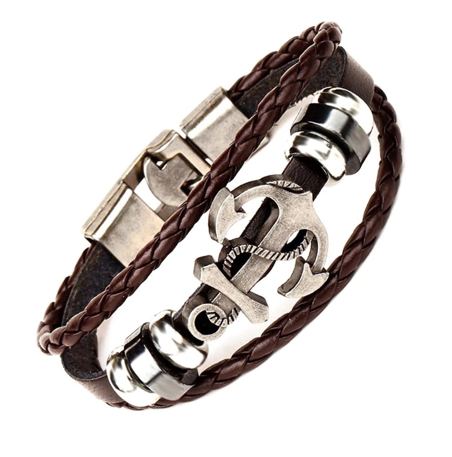 Anchor Bracelet (Brown)